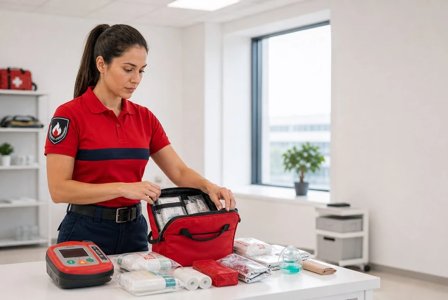 Préparation du matériel de premiers secours